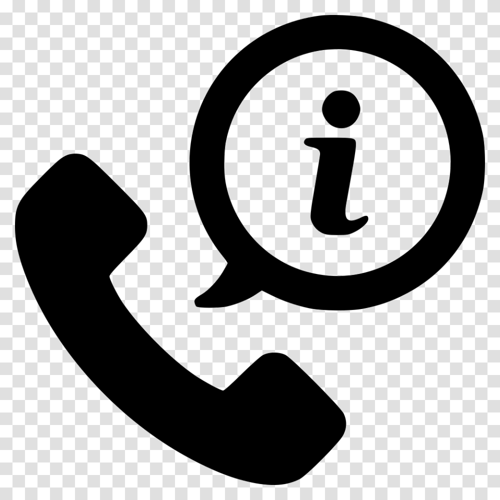 Info Support Information Phone Call Help Svg Icon Call For Help Icon, Number, Stencil Transparent Png
