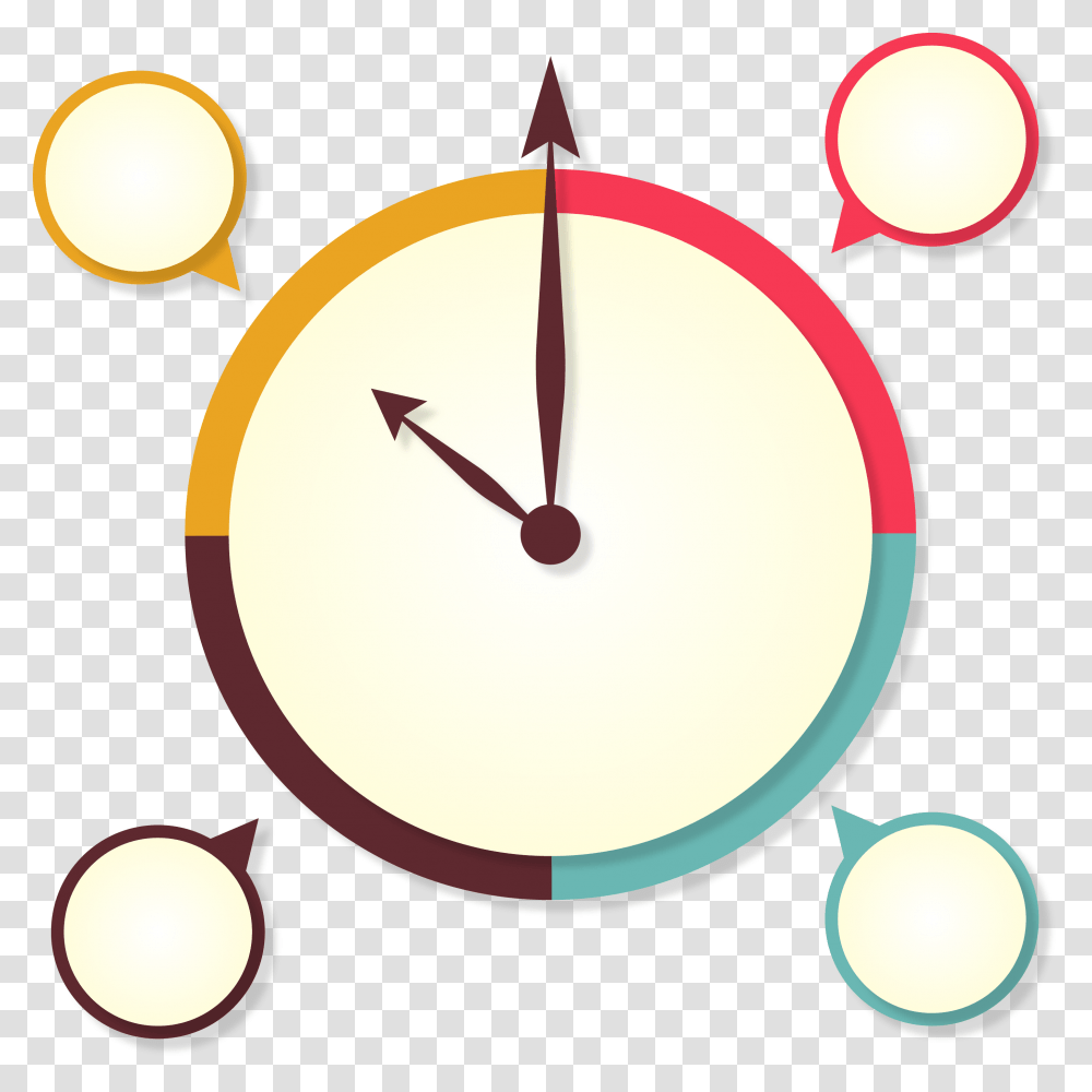 Infographic Clock Icon Infogrfico Relgio, Analog Clock, Wall Clock Transparent Png
