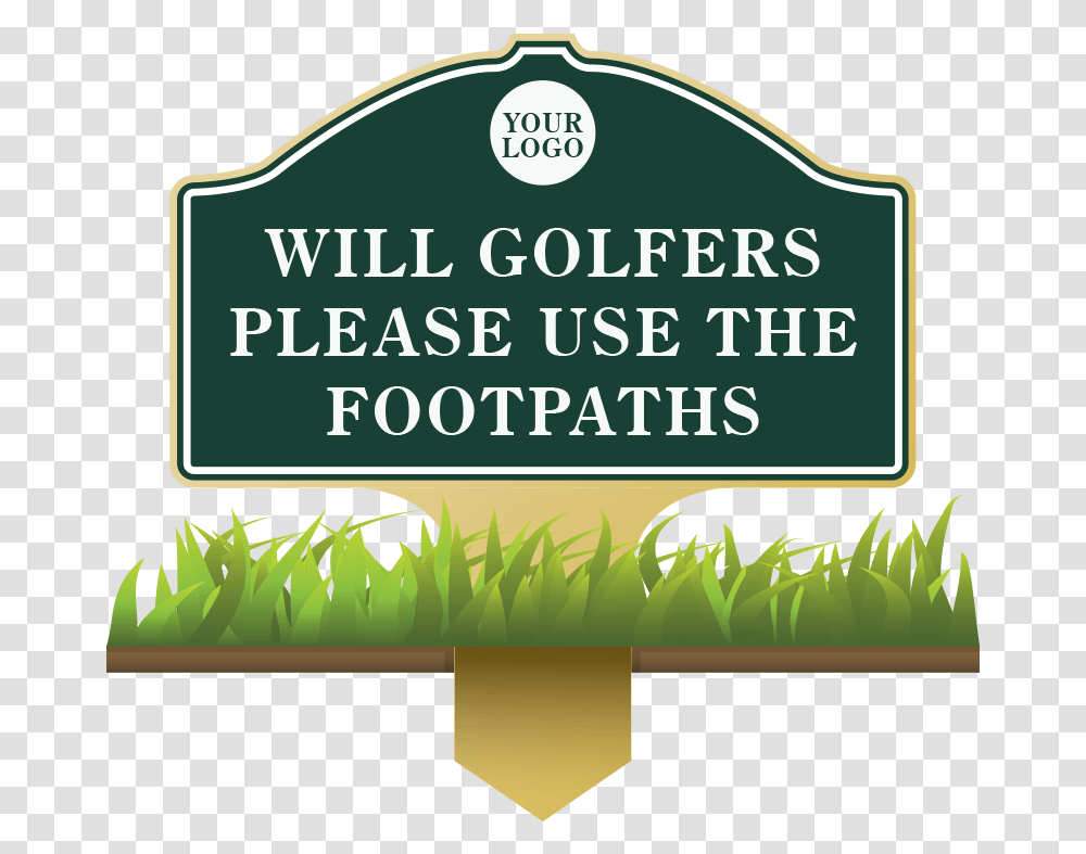 Information Amp Etiquette Sign Golf Out Of Bounds Sign, Vegetation, Plant, Label Transparent Png