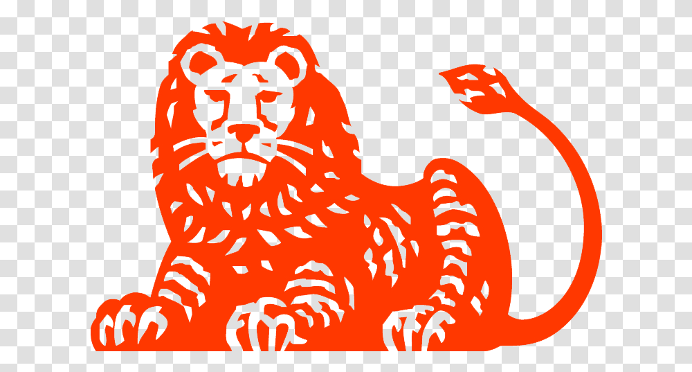 Ing Lion Logo With Orange Lion, Poultry, Fowl, Bird, Animal Transparent Png