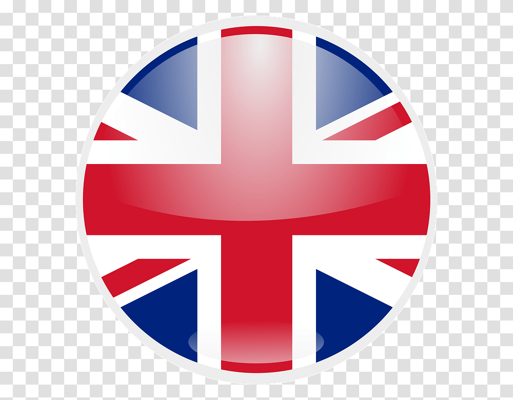 Inglaterra Botn Bandera British Flag Round, Logo, Trademark, First Aid Transparent Png