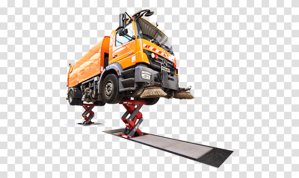 Inground Scissor Truck Lift Trailer Truck, Vehicle, Transportation, Wheel, Machine Transparent Png