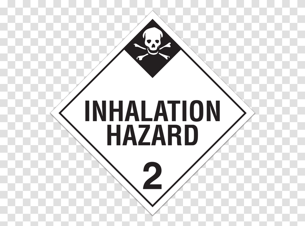 Inhalation Hazard Placard, Sign, Road Sign, Triangle Transparent Png