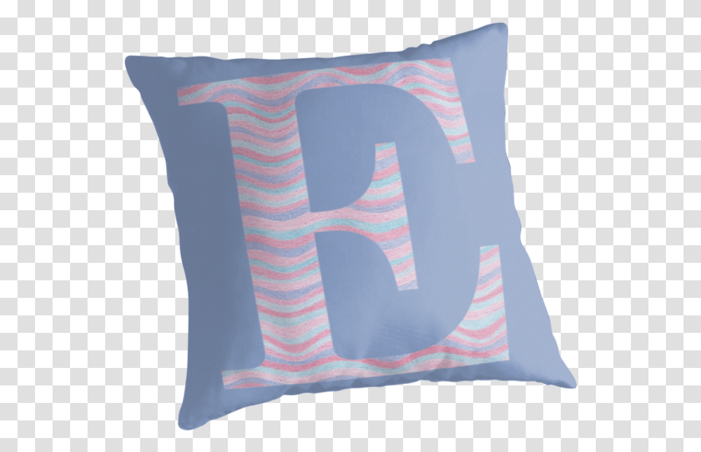 Initial E Rose Quartz And Serenity Pink Blue Wavy Lines Cushion, Pillow, Flag Transparent Png