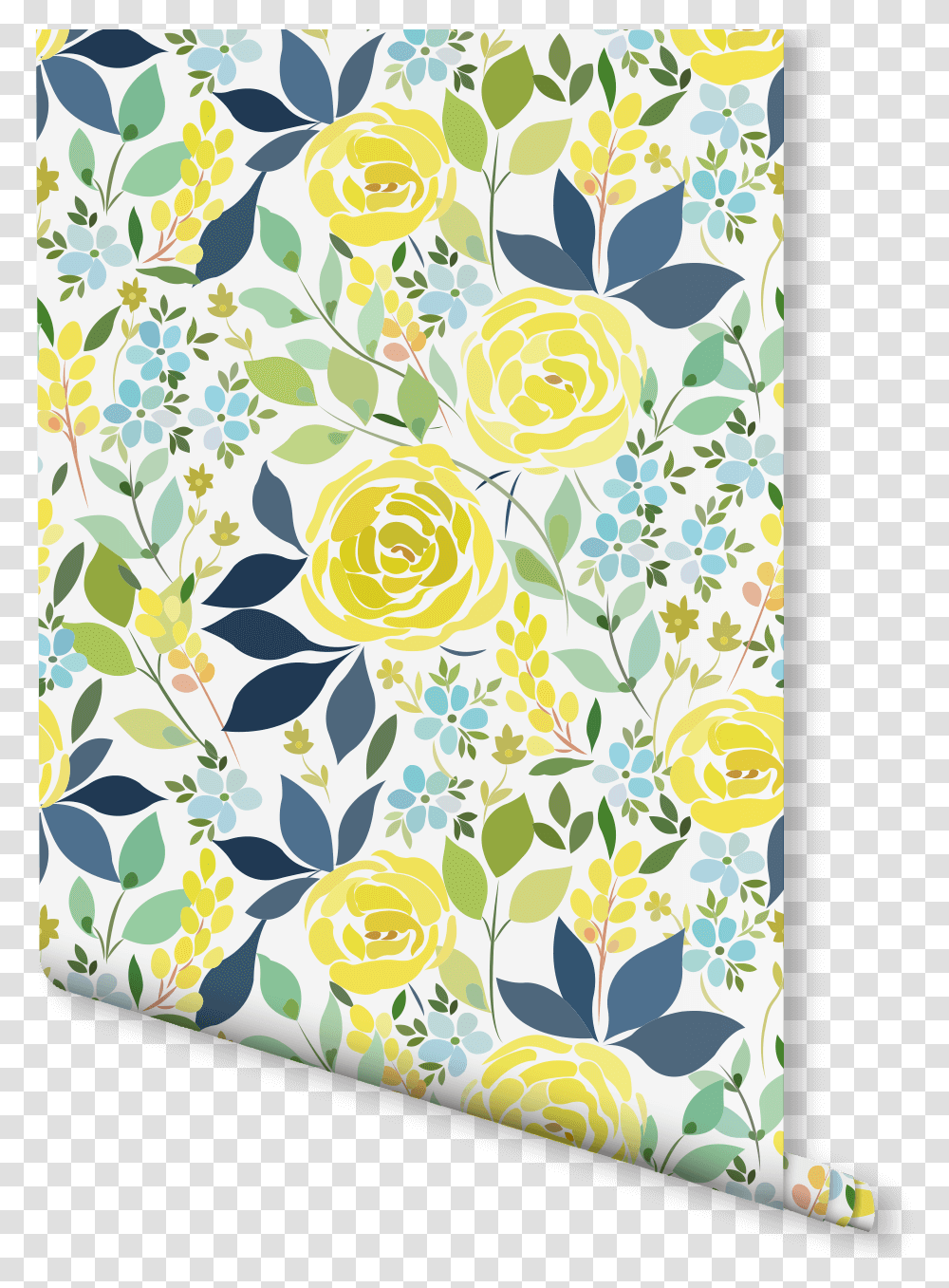Inject A Bit Of Zest Into Your Home With This Floral Yellow And Turquoise Floral, Floral Design, Pattern, Graphics, Art Transparent Png