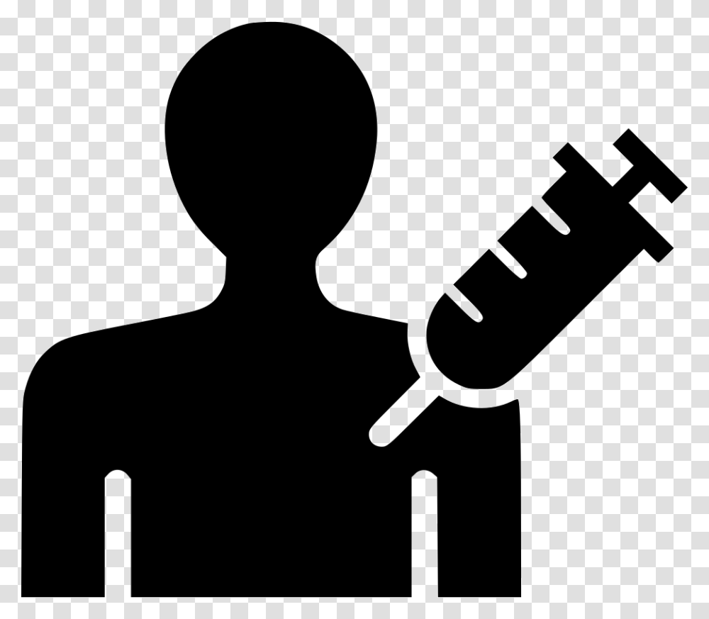 Injection Vaccine Medicine Dependence Healthcare Injection Vaccine, Silhouette, Hammer, Crowd, Musician Transparent Png