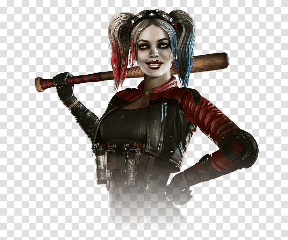 Injustice 2 Character Harley Quinn, Costume, Person, Female, Portrait Transparent Png
