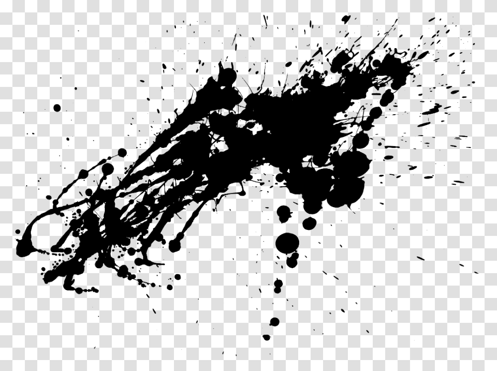 Ink Blots Black Paint Splatter, Gray, World Of Warcraft Transparent Png