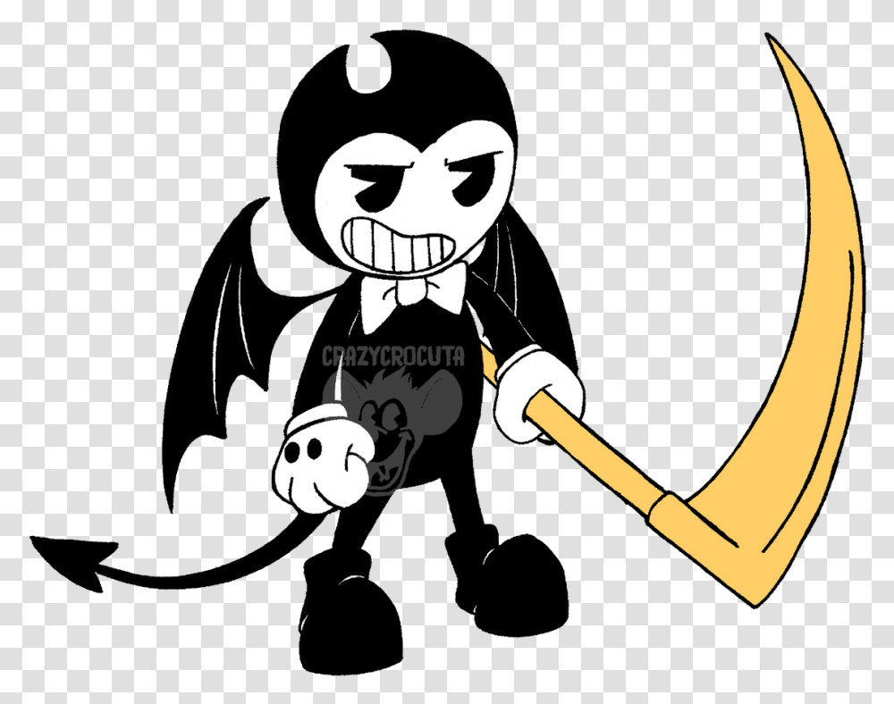 Ink Hyaena Bendy And The Ink Machine Bendy Pentagram, Pirate, Stencil Transparent Png
