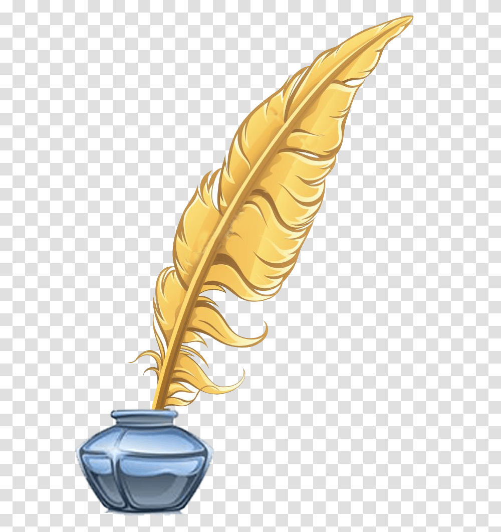 Ink Pot And Feather, Bottle, Ink Bottle, Tin, Can Transparent Png