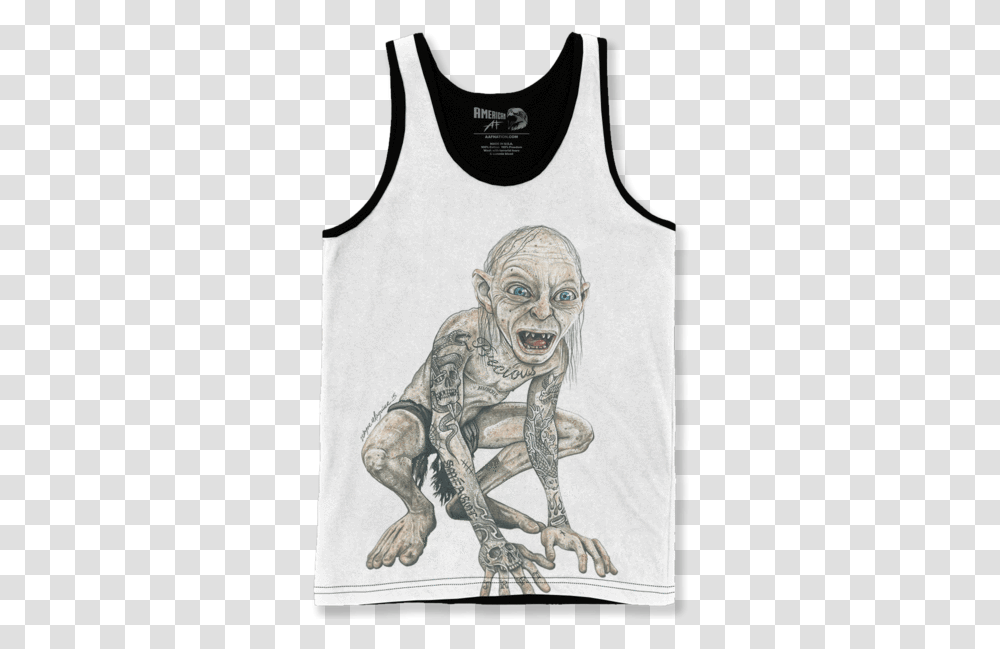 Inked Gollum Lord Of The Rings Tatyoo, Apparel, Statue Transparent Png