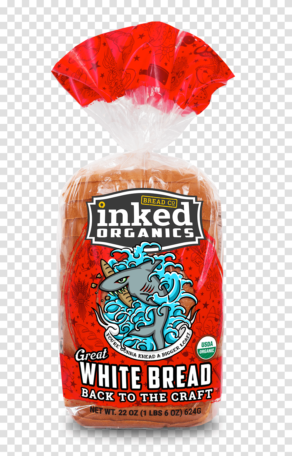 Inked Organics Great White Bread Bread, Food Transparent Png