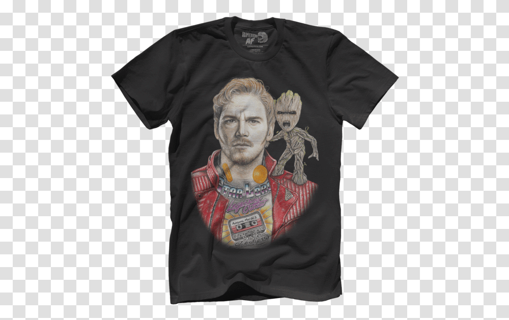 Inked Star Lord And Baby Groot Bill Clinton Rape Shirt, Apparel, T-Shirt, Person Transparent Png