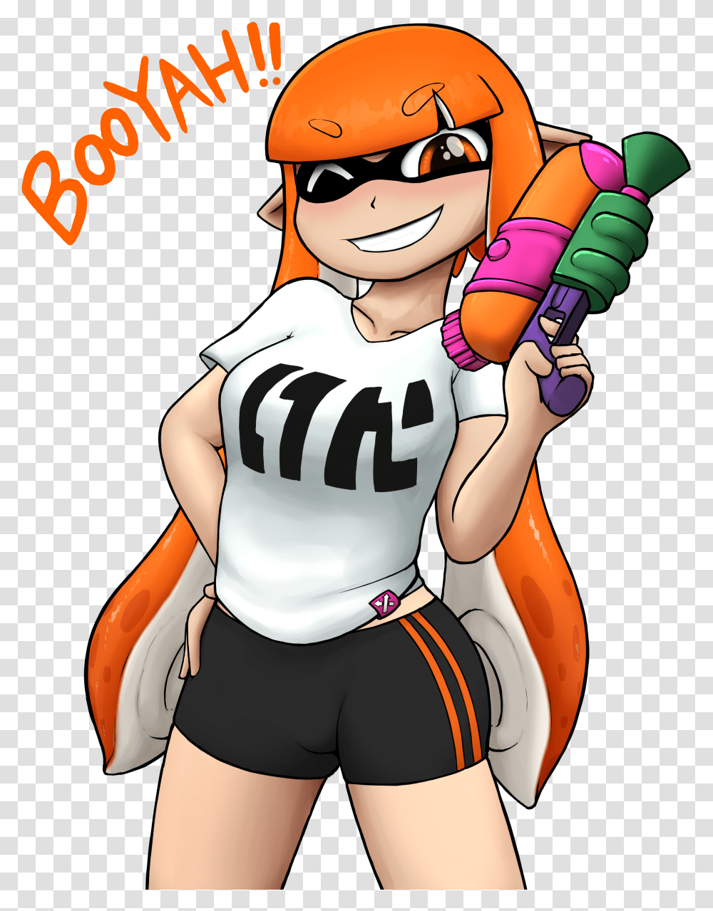 Inkling Girl By Anearbyanimal Cartoon, Person, Clothing, People, Leisure Activities Transparent Png