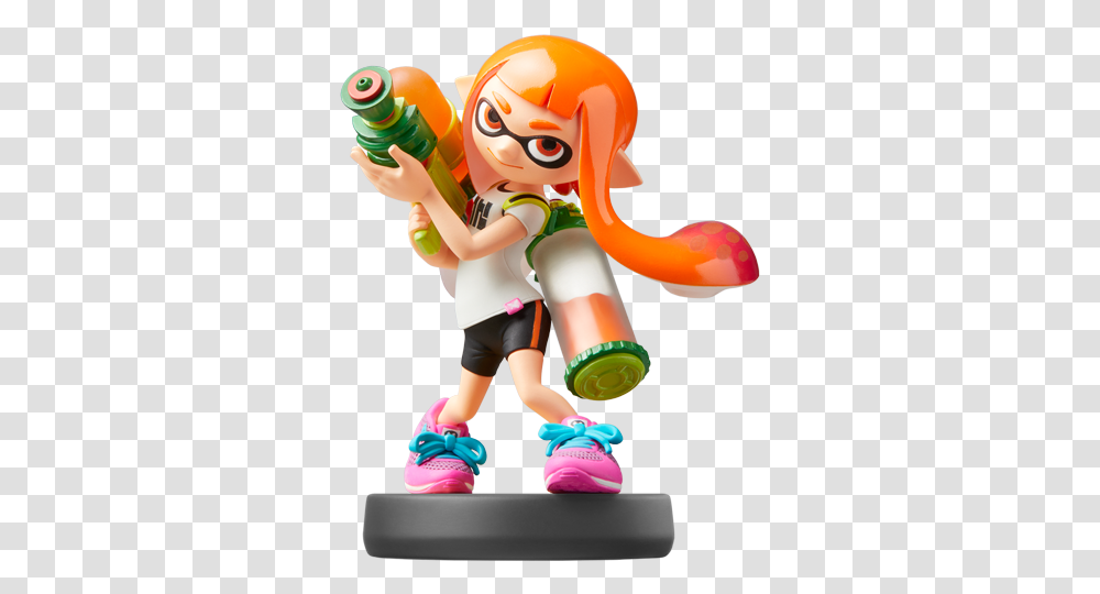 Inkling Girl Smash Amiibo, Toy, Person, Human, Figurine Transparent Png