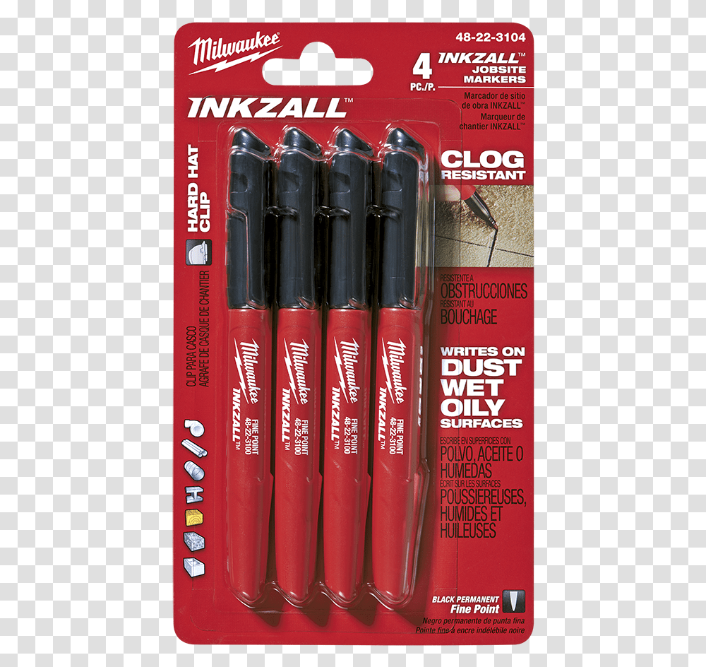 Inkzall Black Fine Point Markers Milwaukee Inkzall Markers, Cosmetics, Mascara, Lipstick Transparent Png