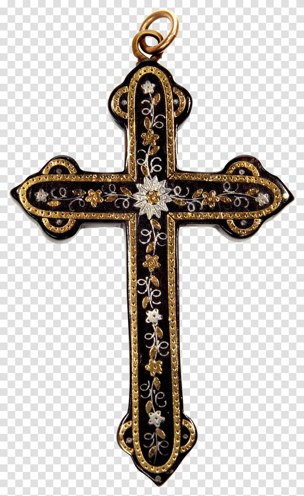 Inlaid Gold Silver Cross Pendant Ethiopian Orthodox Cross, Symbol, Crucifix Transparent Png