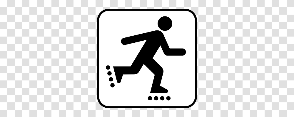 Inline Skating Symbol, Sign, Road Sign, Person Transparent Png