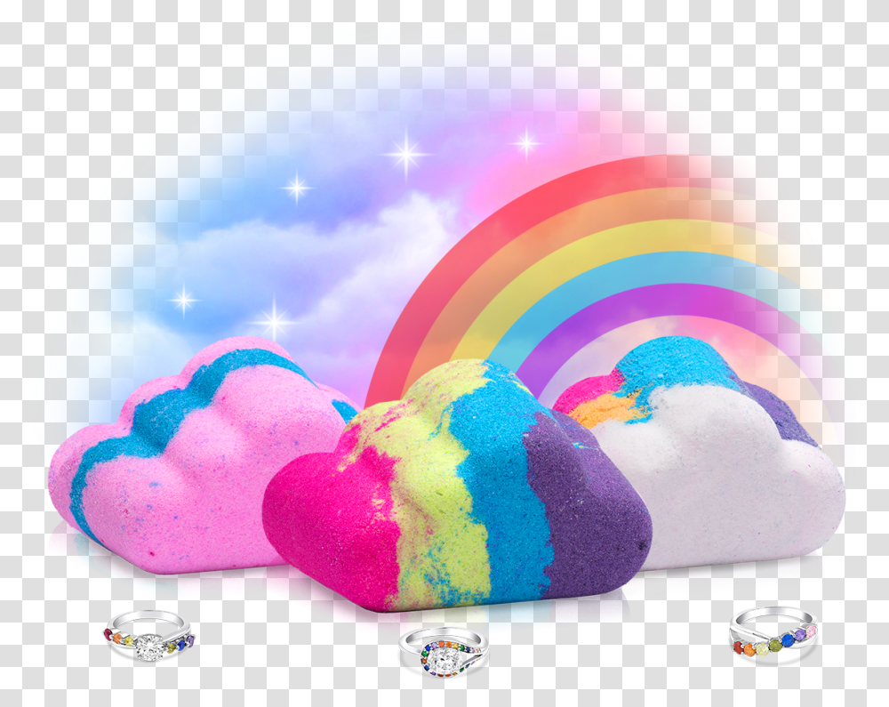 Inner Circle Rainbow Clouds Fragrant Jewels, Sphere, Balloon, Bubble, Foam Transparent Png