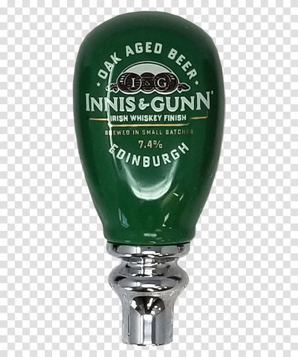 Innis Gun Green Tap Handle Beer Bottle, Glass, Beverage, Drink, Mixer Transparent Png