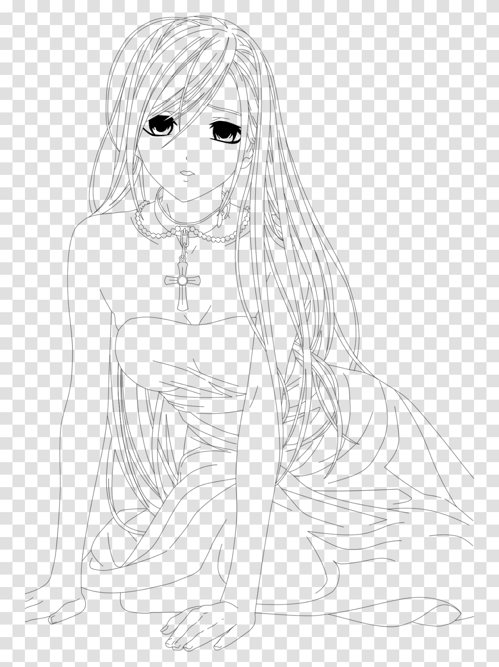 Innovative Rosario Vampire Coloring Pages Line Art, Gray, World Of Warcraft Transparent Png