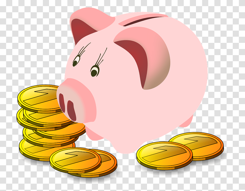 Ins A Households Monthly Average Savings, Piggy Bank Transparent Png