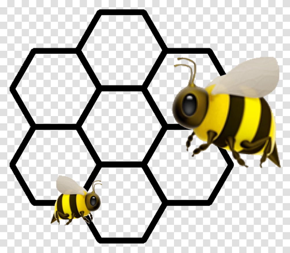 Insectsticker Bee Honeycomb Freetoedit Iphone Emoji Bee, Honey Bee, Invertebrate, Animal, Wasp Transparent Png