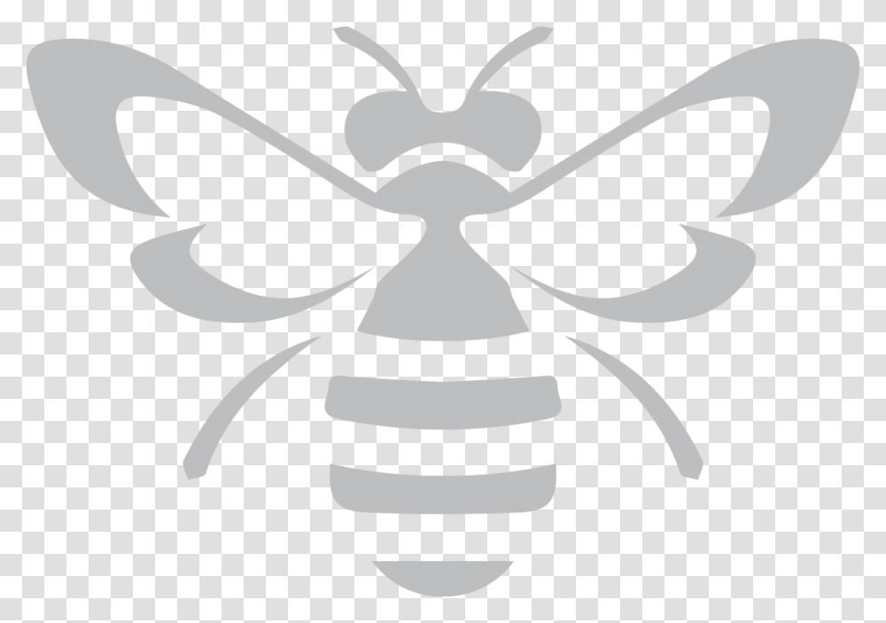 Insectwingmembrane Winged Insectblack And Whitedesignclip Black White Bee, Stencil, Animal, Wasp, Invertebrate Transparent Png