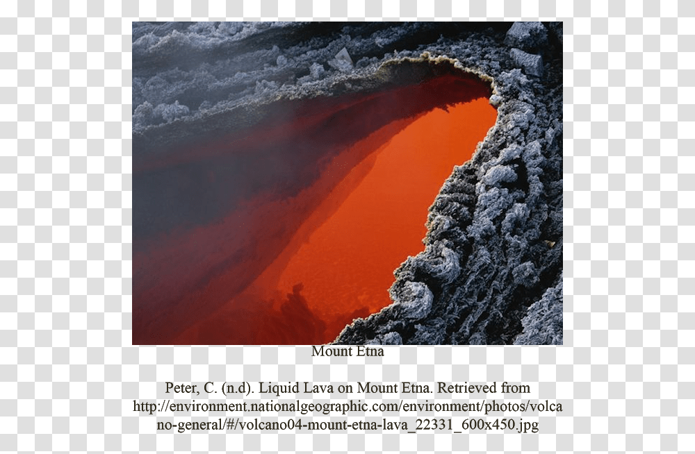 Inside A Volcano Magma Chamber, Mountain, Outdoors, Nature, Poster Transparent Png
