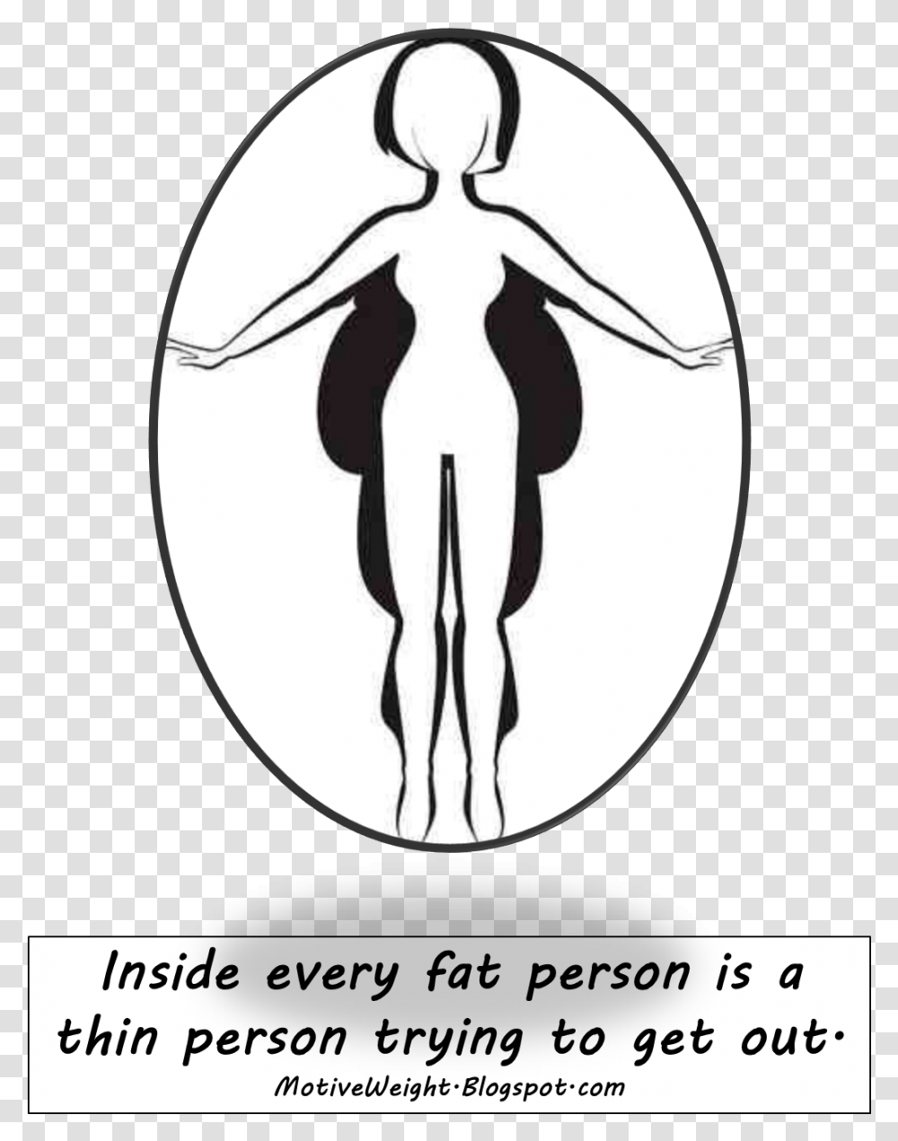 Inside Every Fat Person Is A Thin Person Trying To, Logo, Trademark, Stencil Transparent Png
