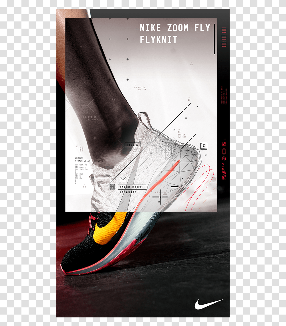 Inside Nike Zoom Fly Flyknit, Apparel, Shoe, Footwear Transparent Png