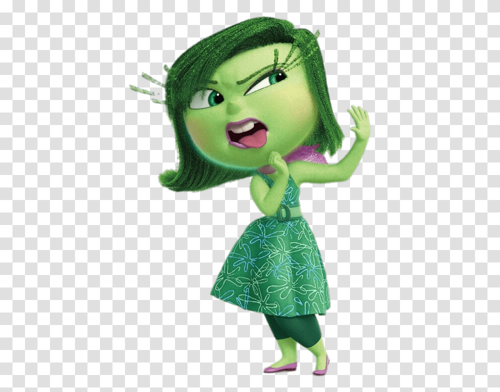 Inside Out Characters Disgust Inside Out, Green, Elf, Toy Transparent Png