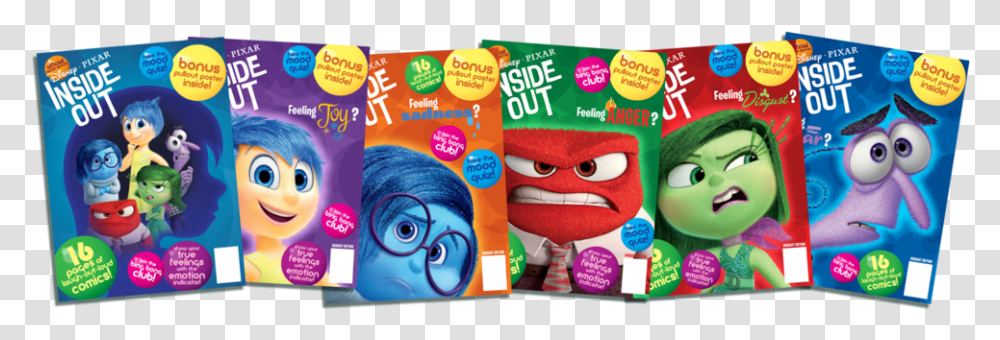 Inside Out Movie Magazine, Label, Doll, Toy Transparent Png