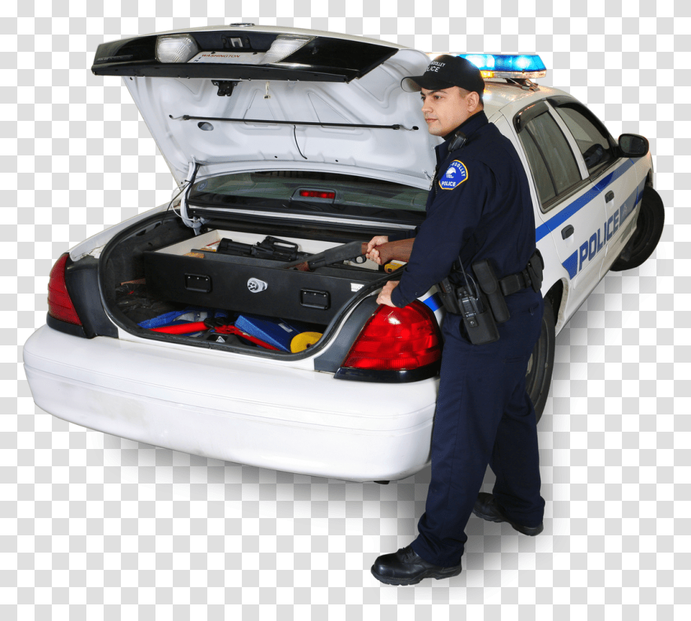 Inside Police Car Trunk, Person, Human, Vehicle, Transportation Transparent Png