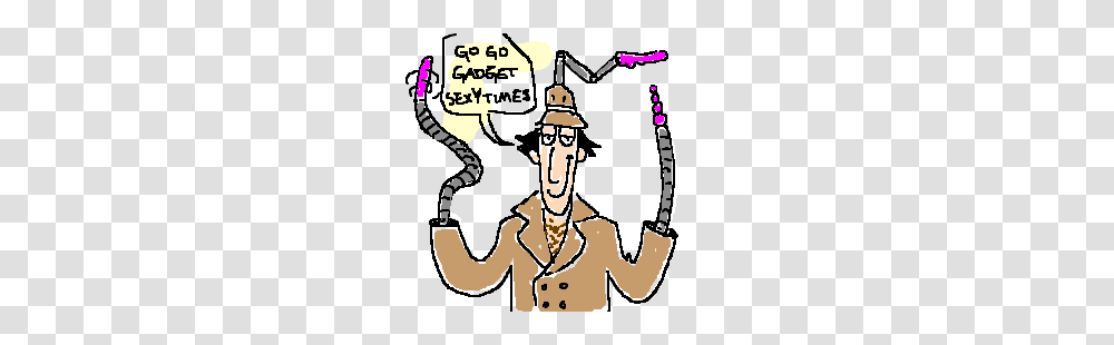 Inspector Gadget Is A Sex Maniac Drawing, Person, Human, Bow, Archery Transparent Png