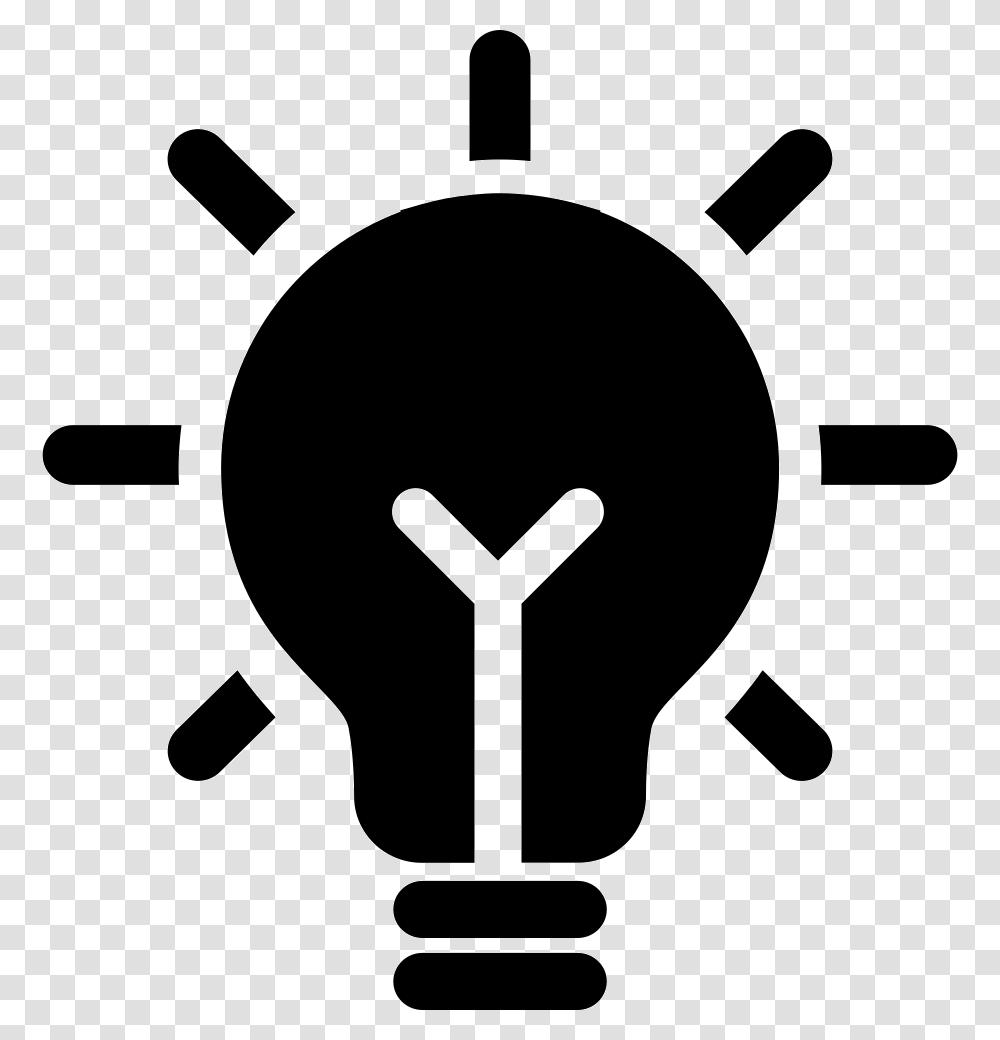 Inspiration Black Light Bulb, Stencil, Silhouette, Rattle Transparent Png