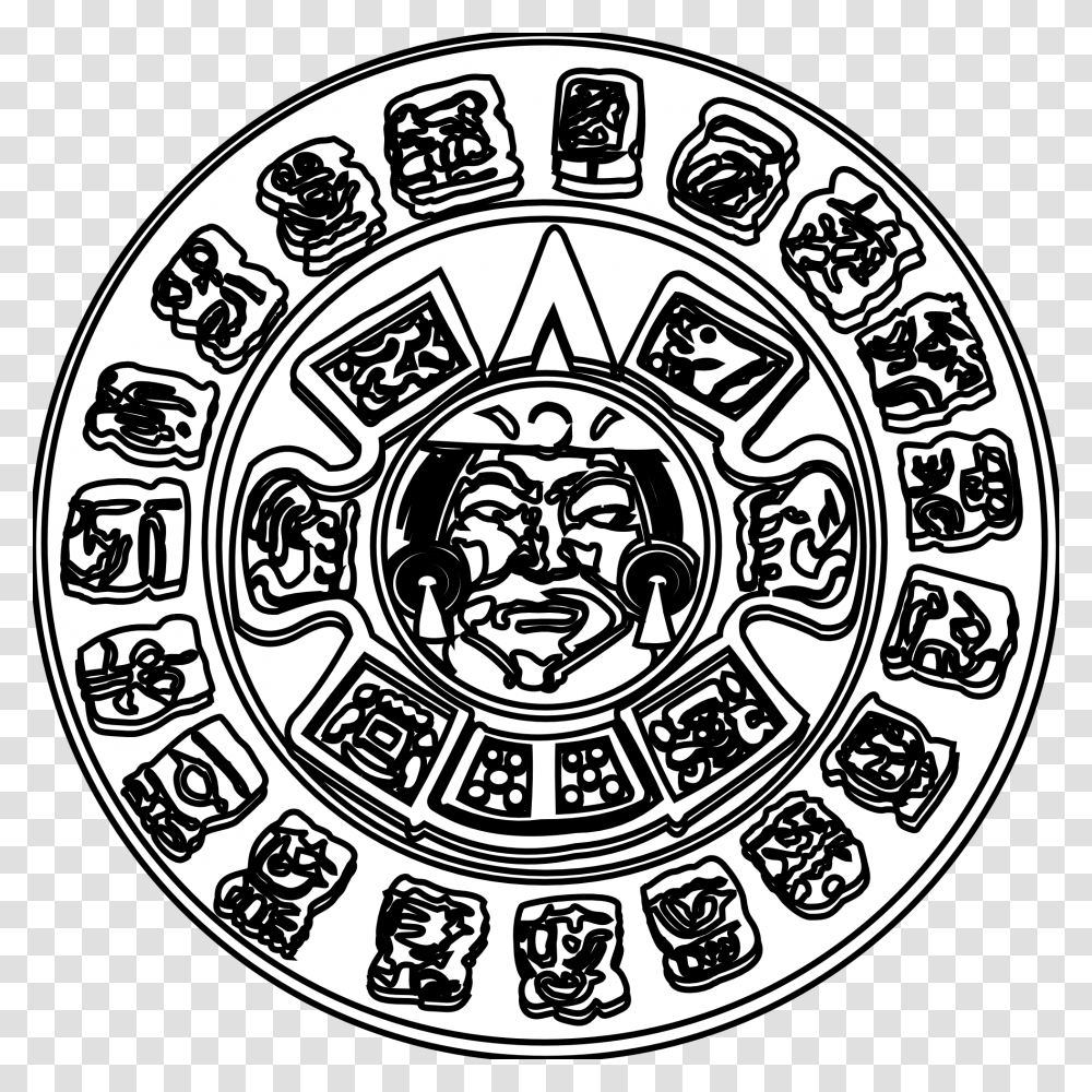 Inspiration Coloring Pages Mayan Calendar Mayan Art, Logo, Trademark, Rug Transparent Png