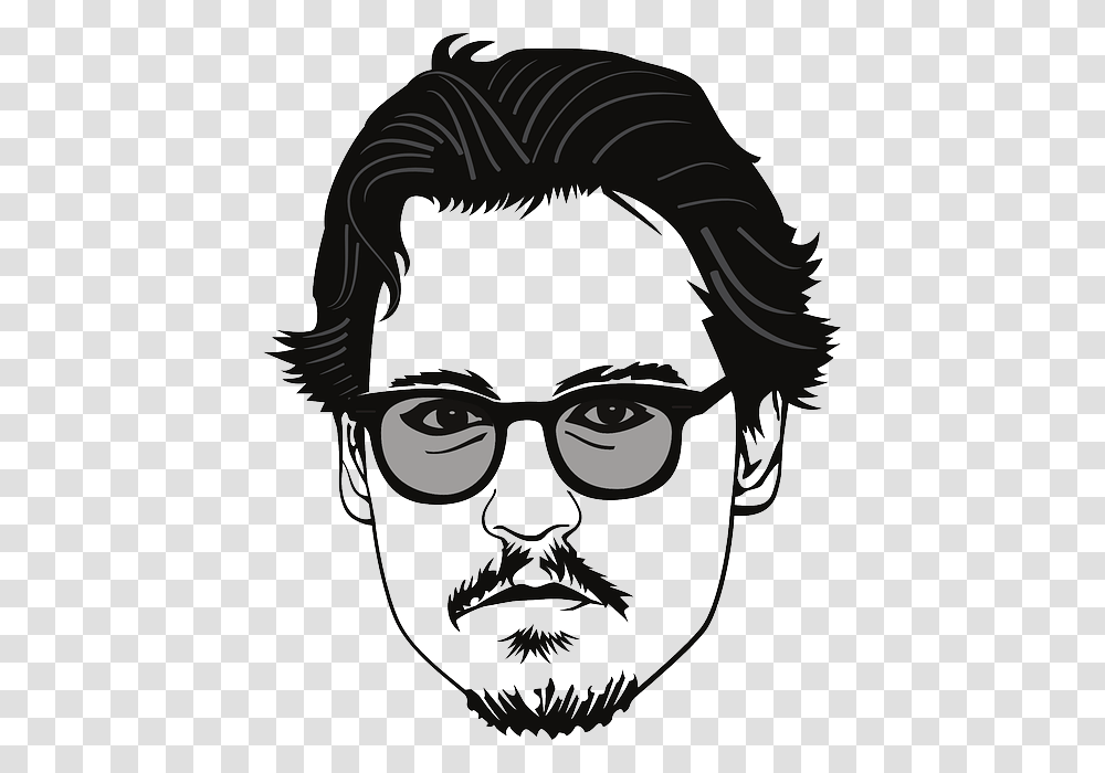 Inspirational Quotes By Johnny Depp Johnny Depp Clipart, Face, Person, Glasses, Accessories Transparent Png
