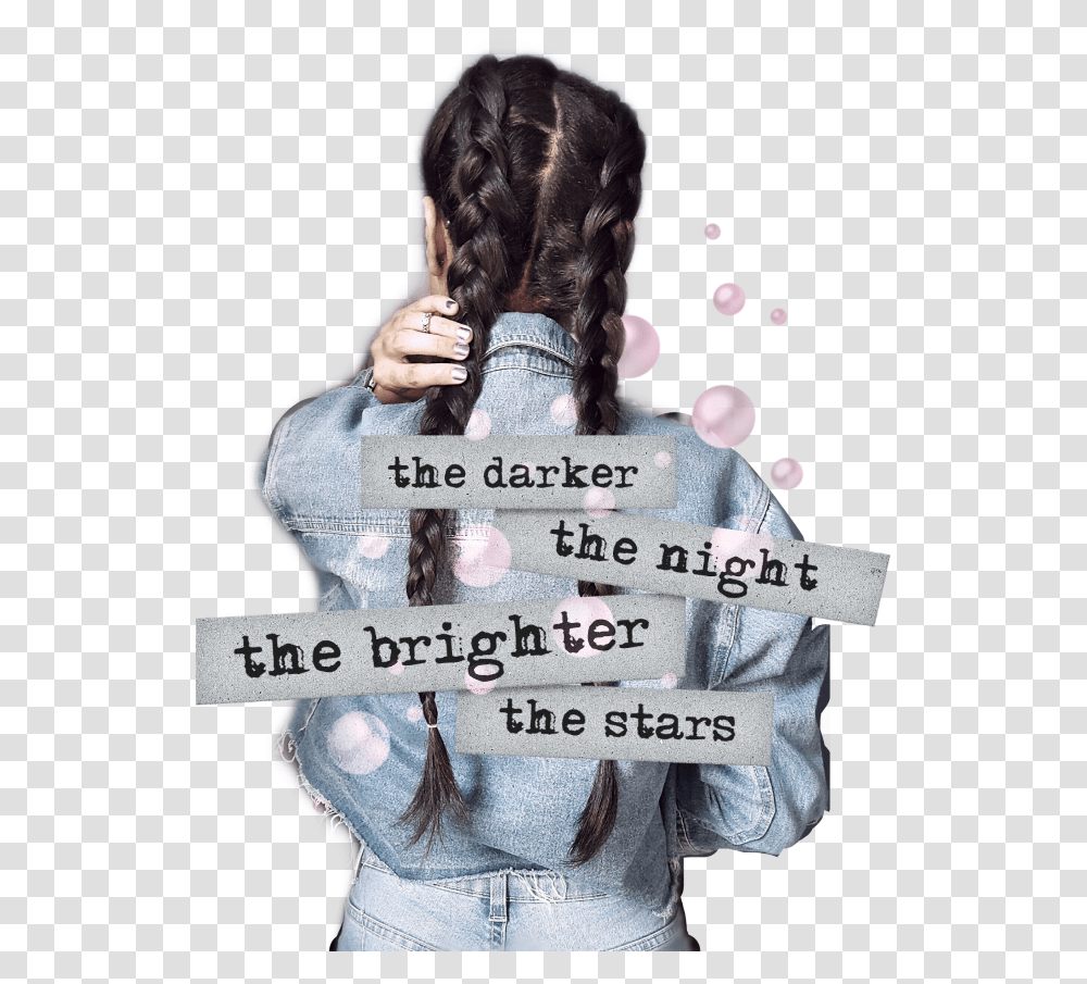 Inspirational Quotes Clipart Girl In Braids Quotes, Hair, Person, Poster, Advertisement Transparent Png