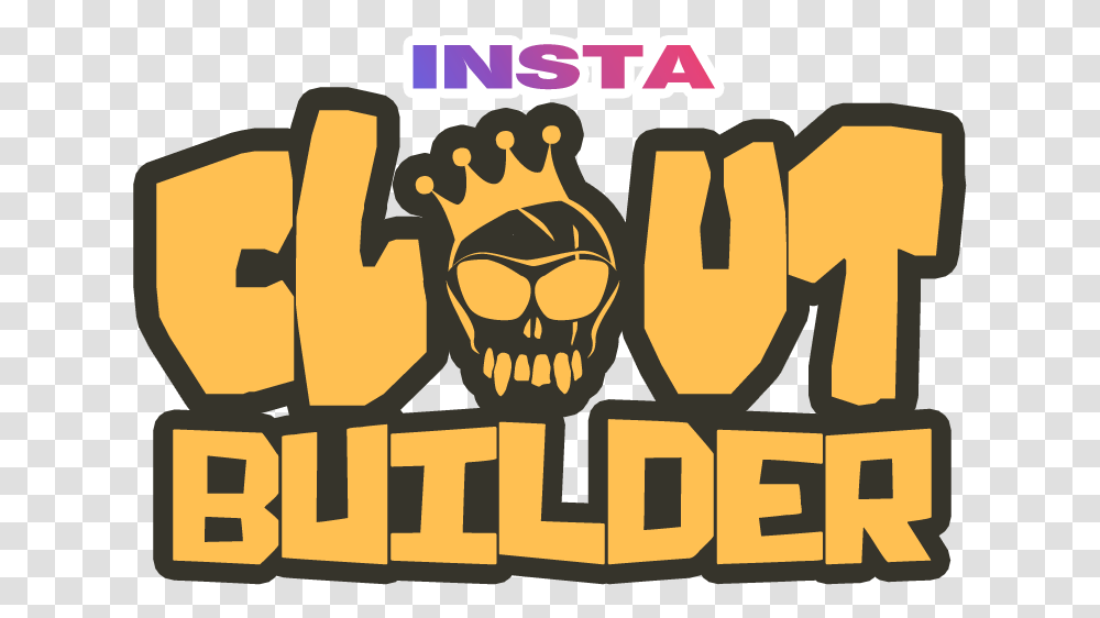 Insta Clout Builder Organically Grow Your Instagram Account, Label, Text, Food, Hand Transparent Png
