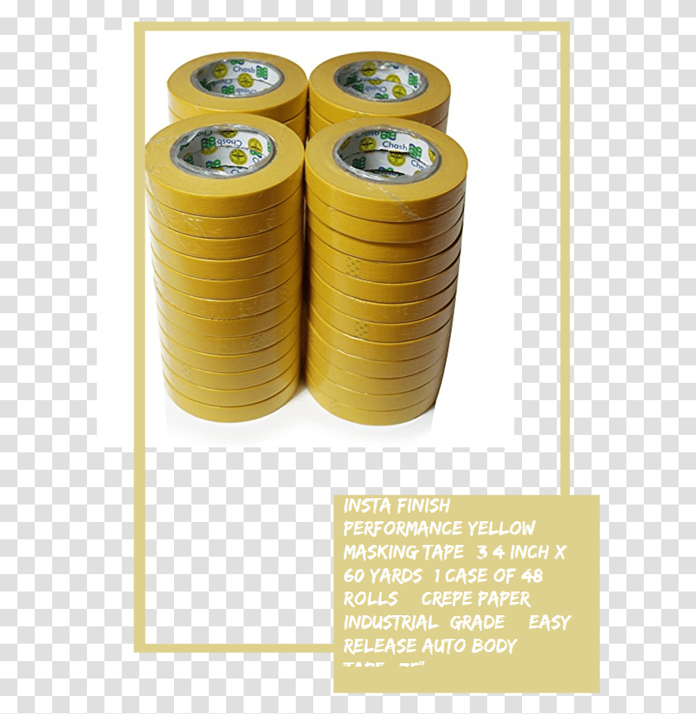 Insta Finish Performance Yellow Masking Tape 1 Case Money, Disk, Gold Transparent Png