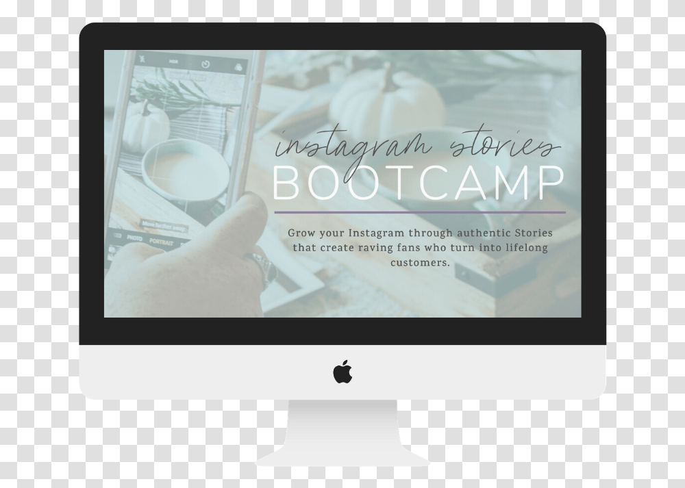 Insta Stories Bootcamp Computer Monitor, LCD Screen, Electronics, Person, Table Transparent Png