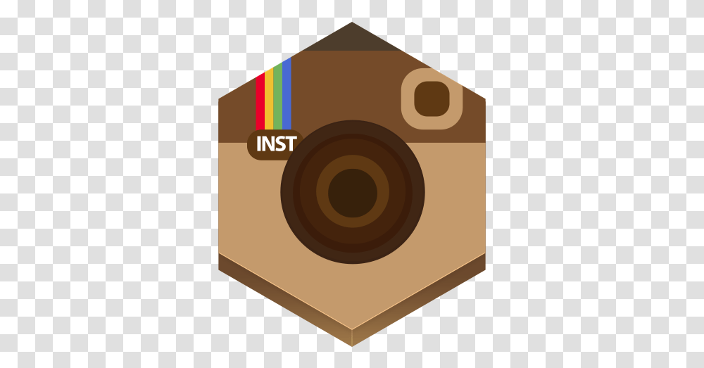 Instagram 2 Icon Hex Iconset Martz90 Box Camera, Label, Text, Gong, Musical Instrument Transparent Png