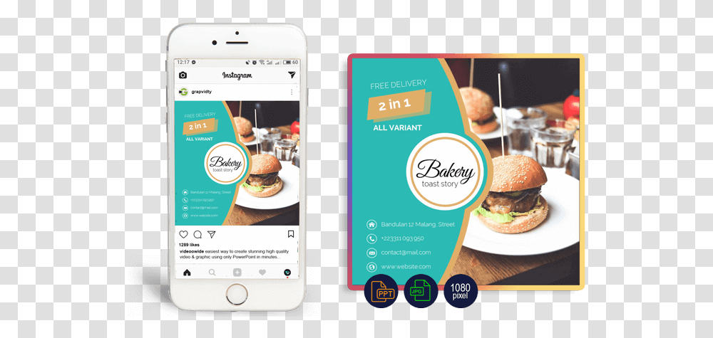 Instagram Banner Templates Mark Review Product Design, Mobile Phone, Electronics, Cell Phone, Burger Transparent Png