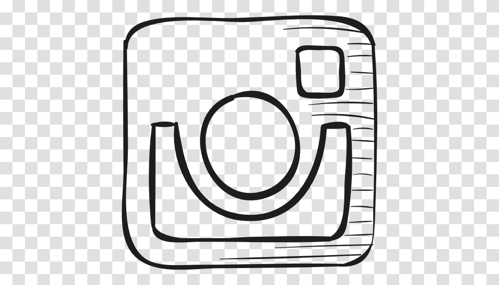 Instagram Draw Logo, Camera, Electronics, Digital Camera, Stencil Transparent Png