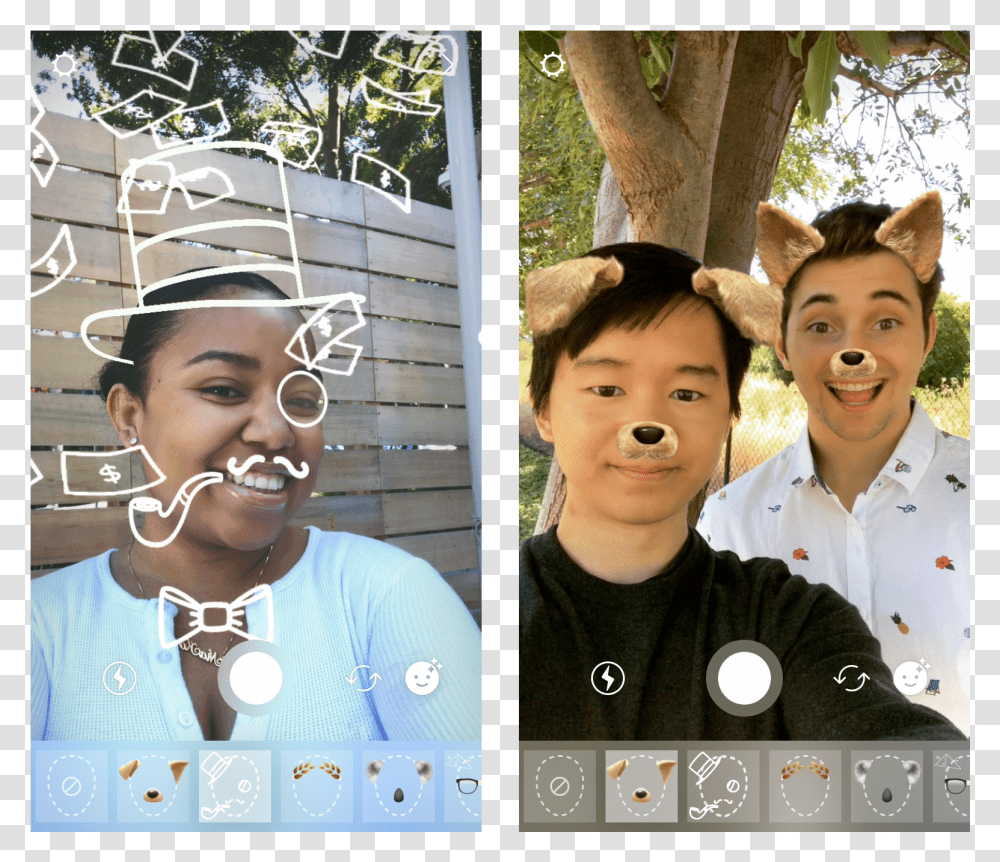 Instagram Face Filters, Collage, Poster, Advertisement, Person Transparent Png