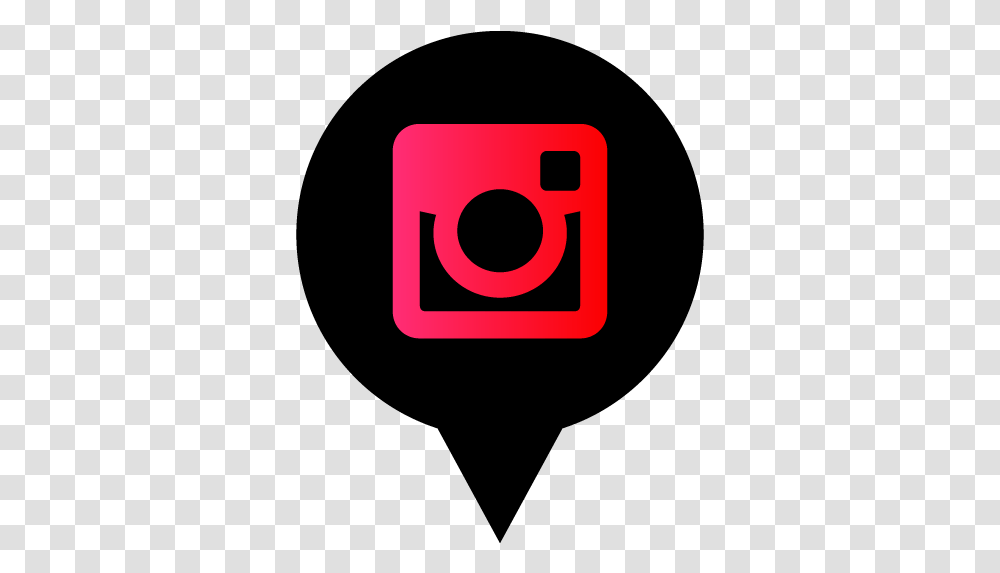 Instagram Freeblackredsocialmediapinicondesignedby Black And Red Instagram Logo, Symbol, Trademark, Text, Label Transparent Png
