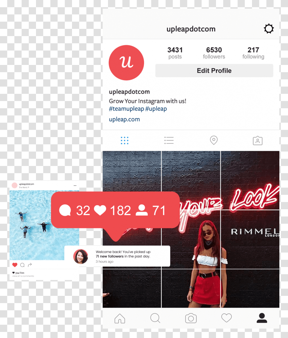 Instagram Girl Model Inside An Instagram Profile Instagram Profile Design For Model, Person, Advertisement, Poster Transparent Png