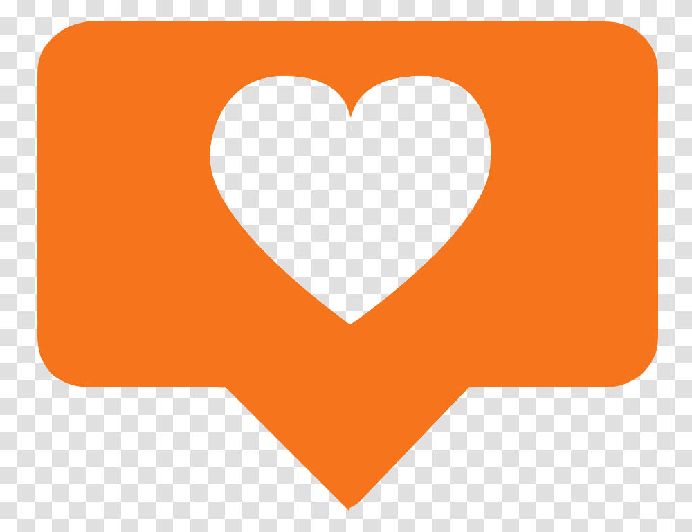 Instagram Heart Icon Like For Kids Heart, Cushion, Pillow Transparent Png