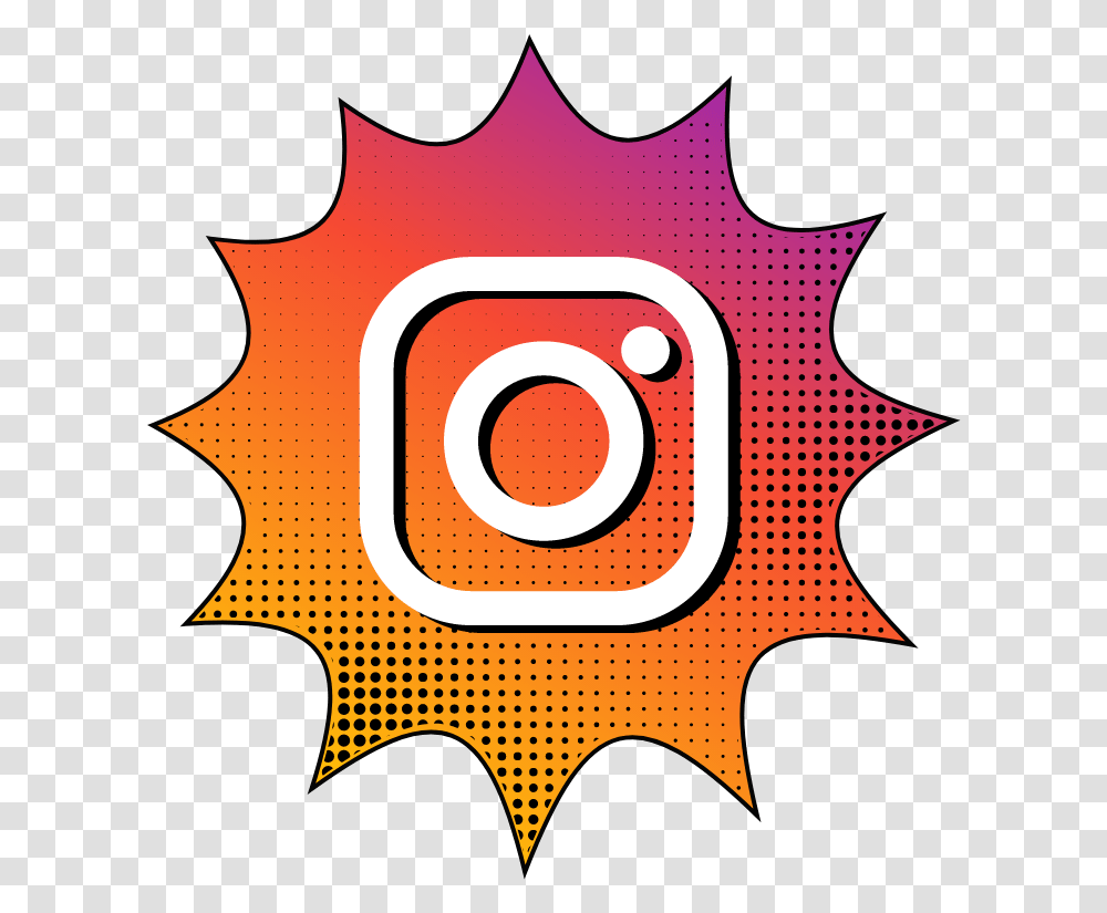 Instagram Icon Comic Style Image Vertical, Symbol, Logo, Trademark, Flame Transparent Png